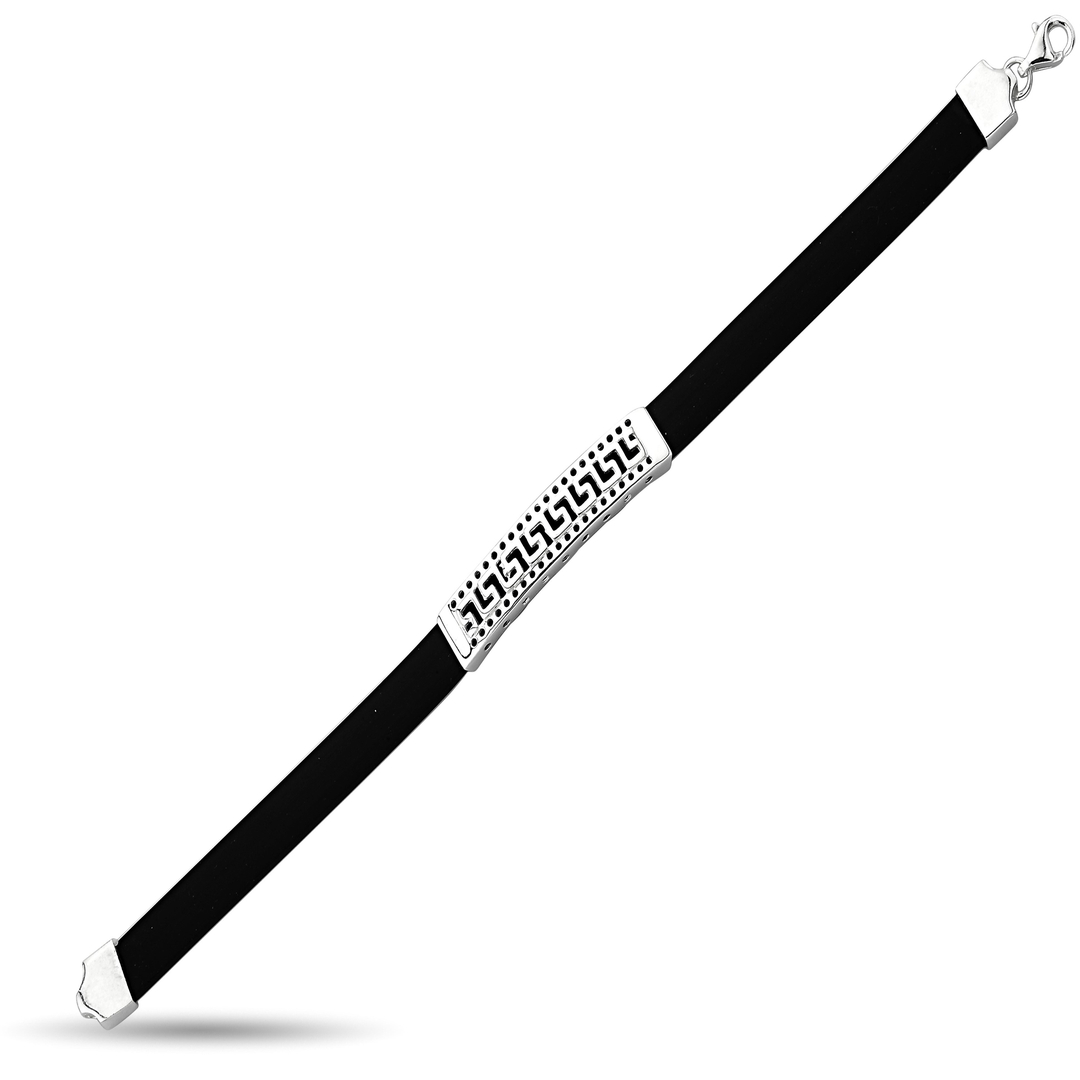 MEN RUBBER GREK DESIGN BRACELET