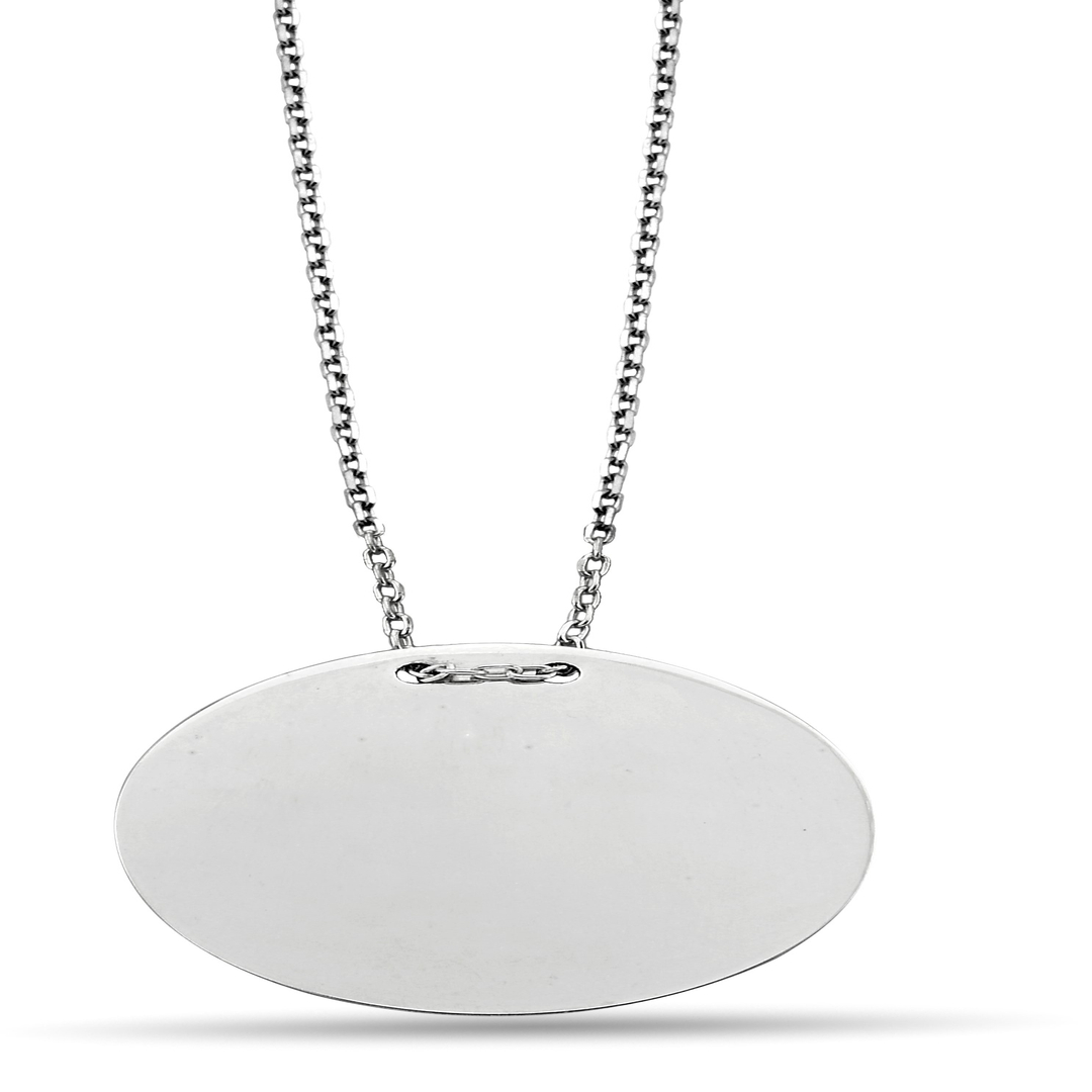 CIRCLE PLATE ZIRCON NECKLACE