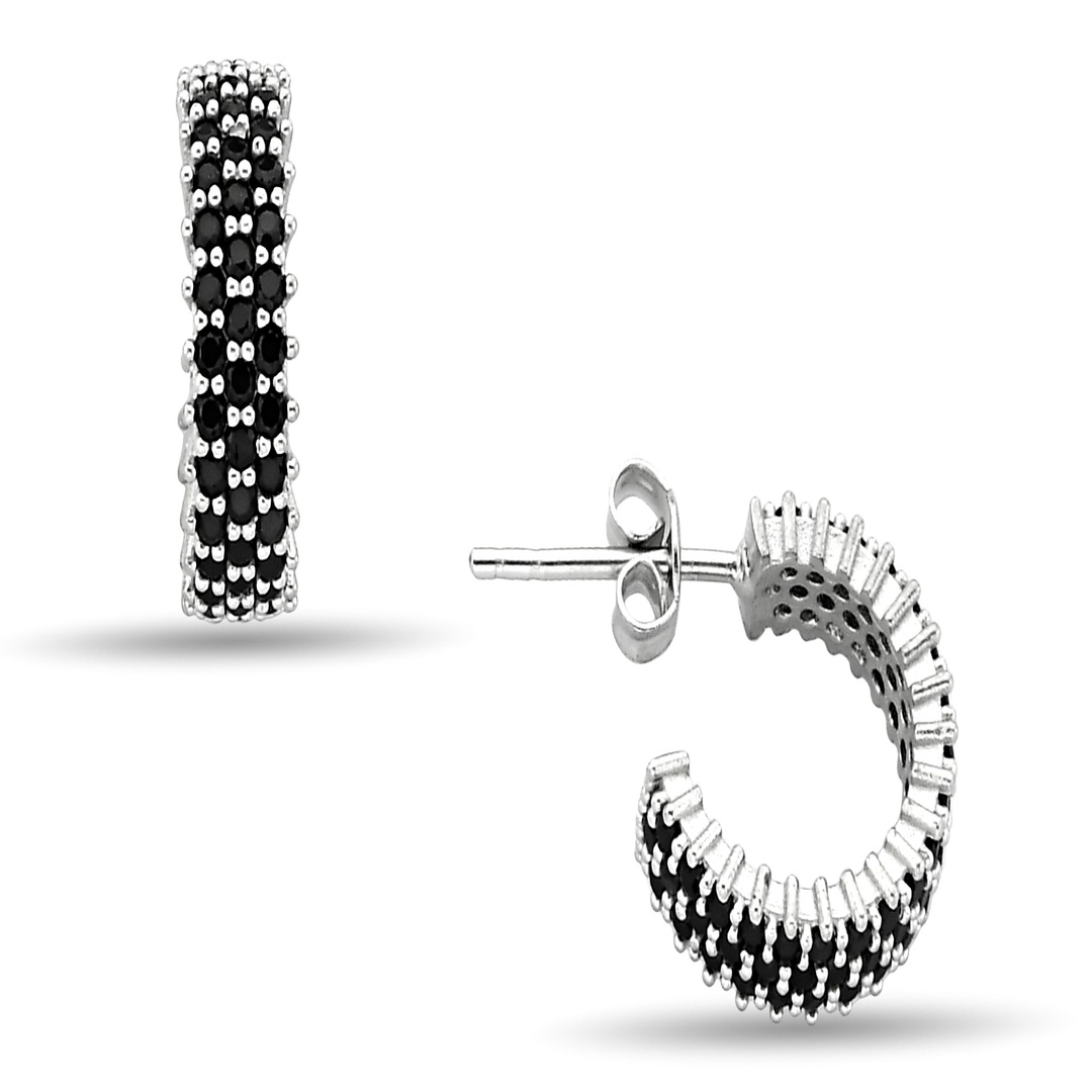 BLACK STONE EARRINGS