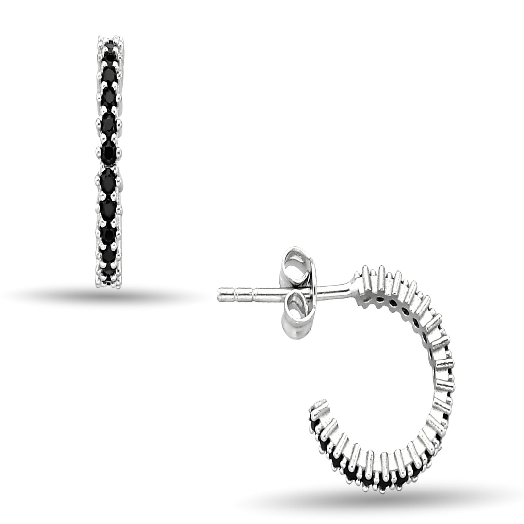 BLACK STONE EARRINGS