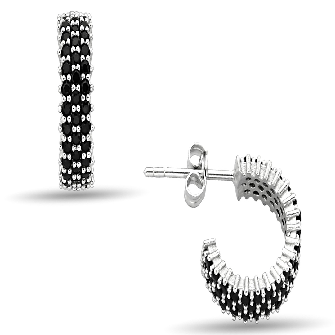 BLACK STONE EARRINGS
