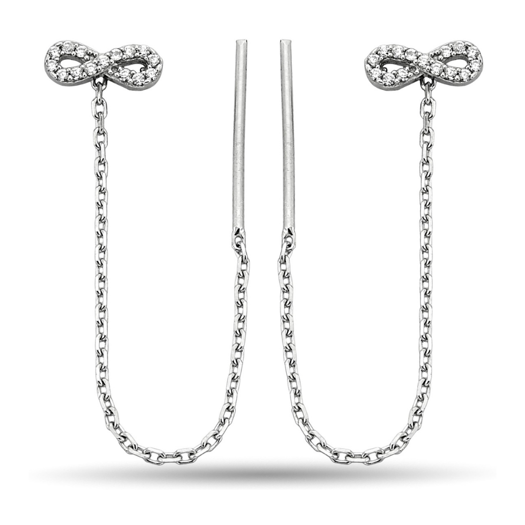 CHAINED INFINITY EARRINGS