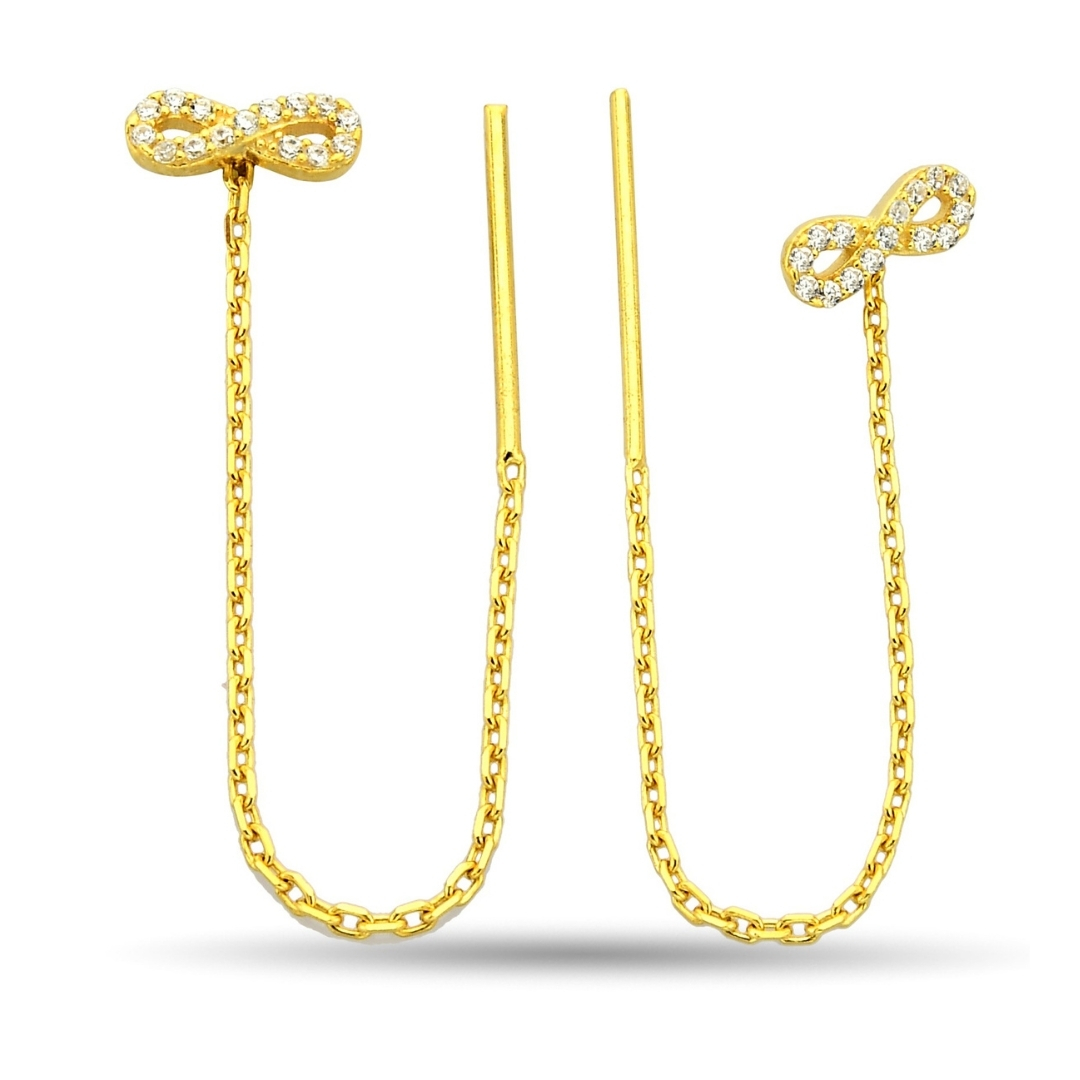 CHAINED INFINITY EARRINGS