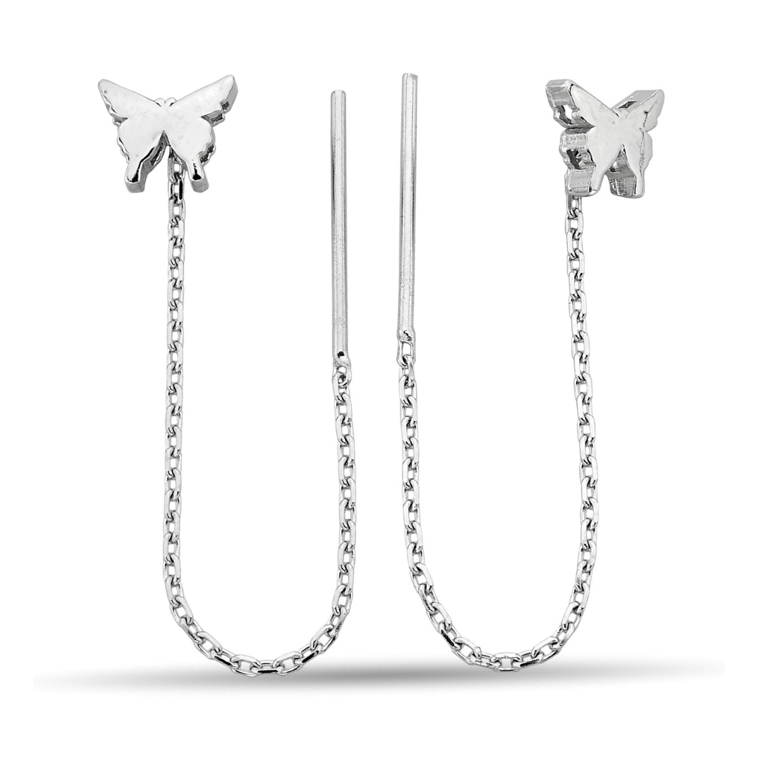 BUTTERFLY FIGURE CHAIN ​​EARRINGS