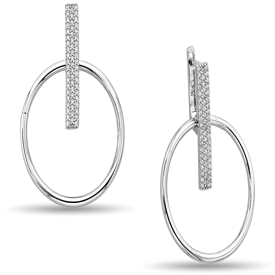 CIRCULAR STONE EARRINGS