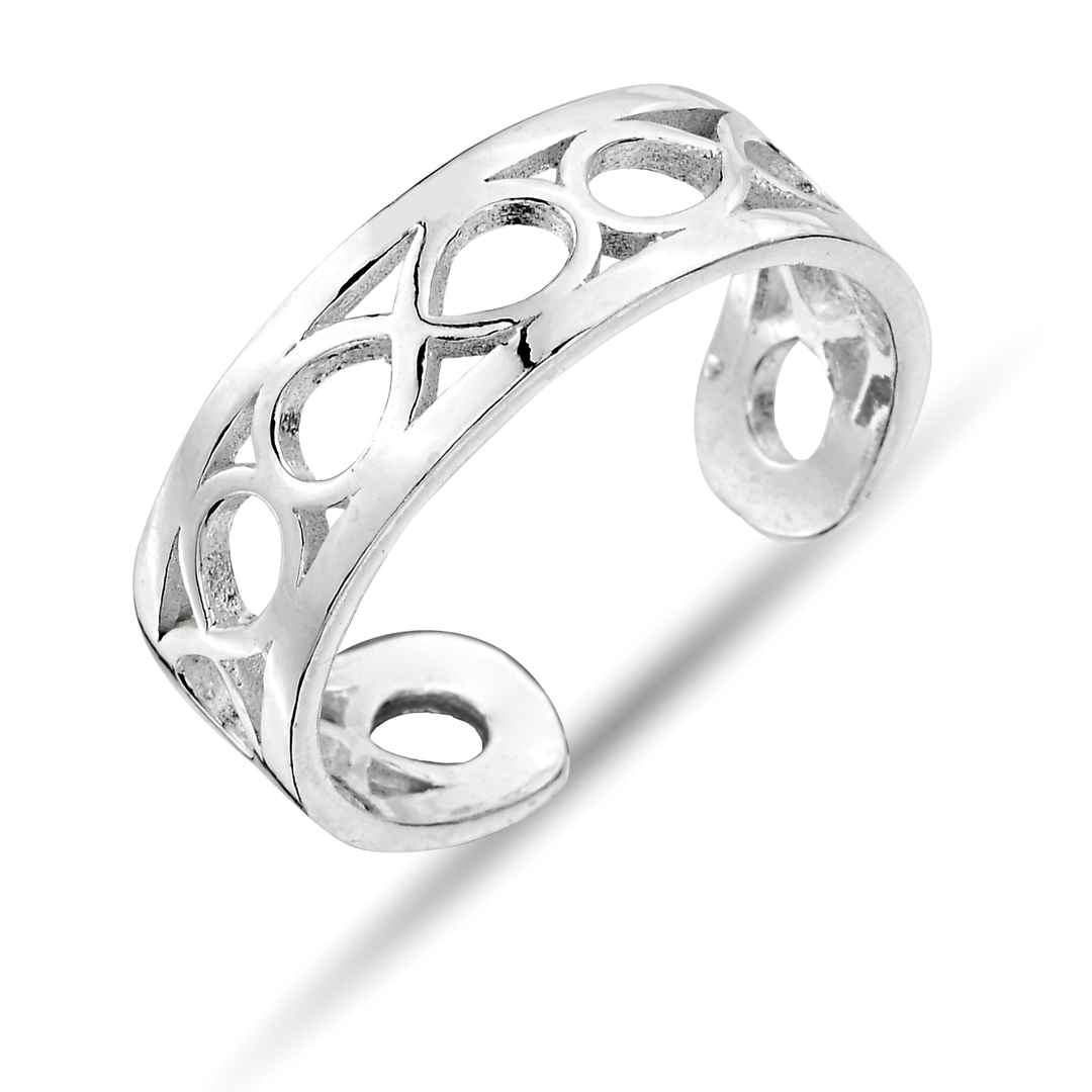 STONELESS RING WITH INFINITY FIGURE