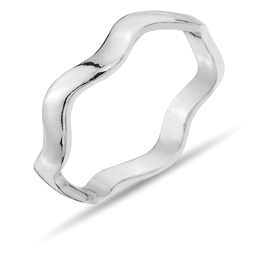 WAVE FIGURE STONELESS RING