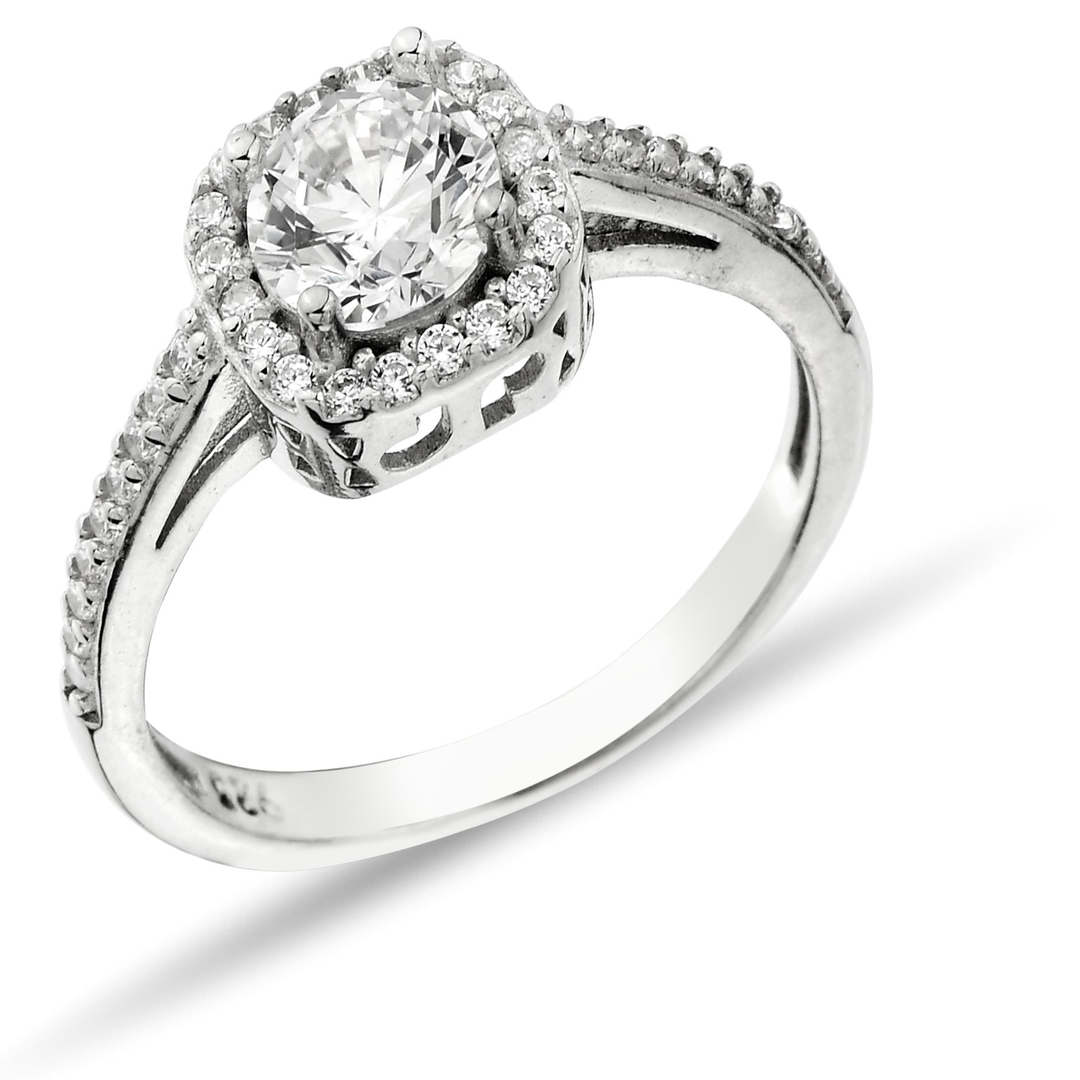SQUARE STONE ZIRCON RING